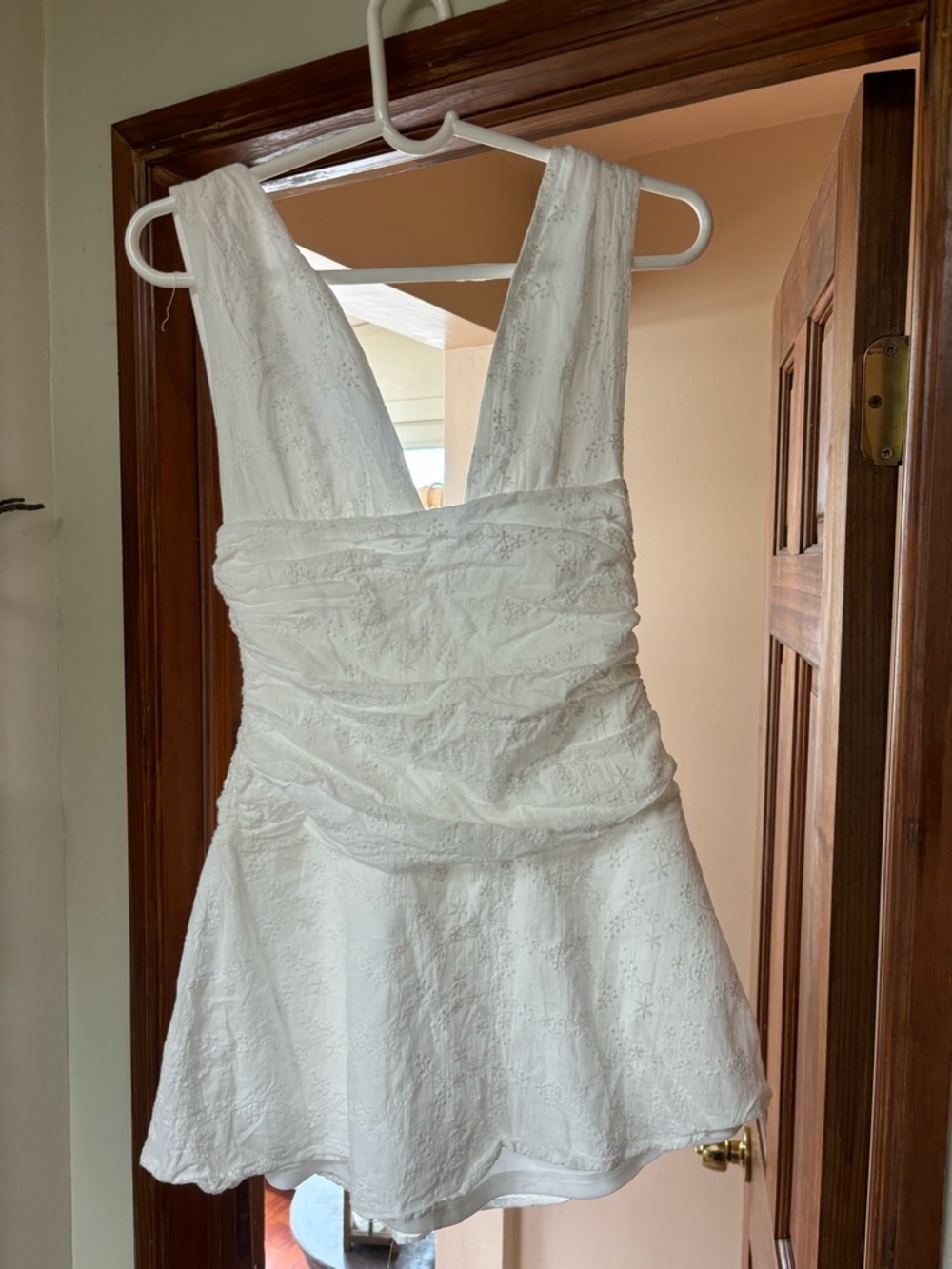Princess Polly White Strapless Lace Mini Dress